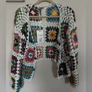 New w/tags Crochet Cardigan